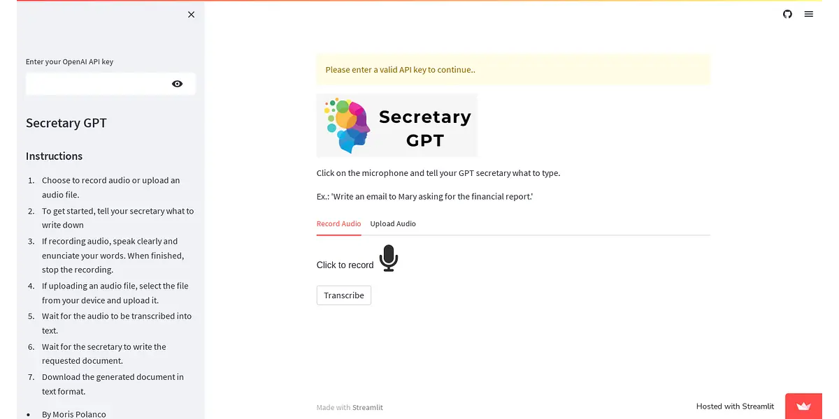 Secretary GPT