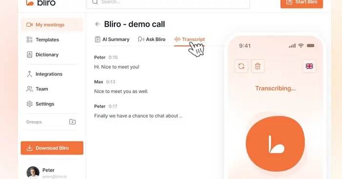 Bliro’s AI Transcription App Revolutionizes Meeting Notes with Enhanced Privacy