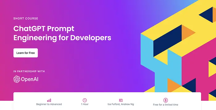 Learn ChatGPT Prompt Engineering for Developers - Free Course by Open AI & Andrew Ng