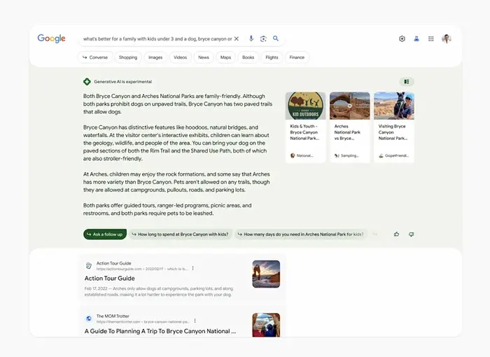 Google's New Generative AI in Search Promises Creative Results