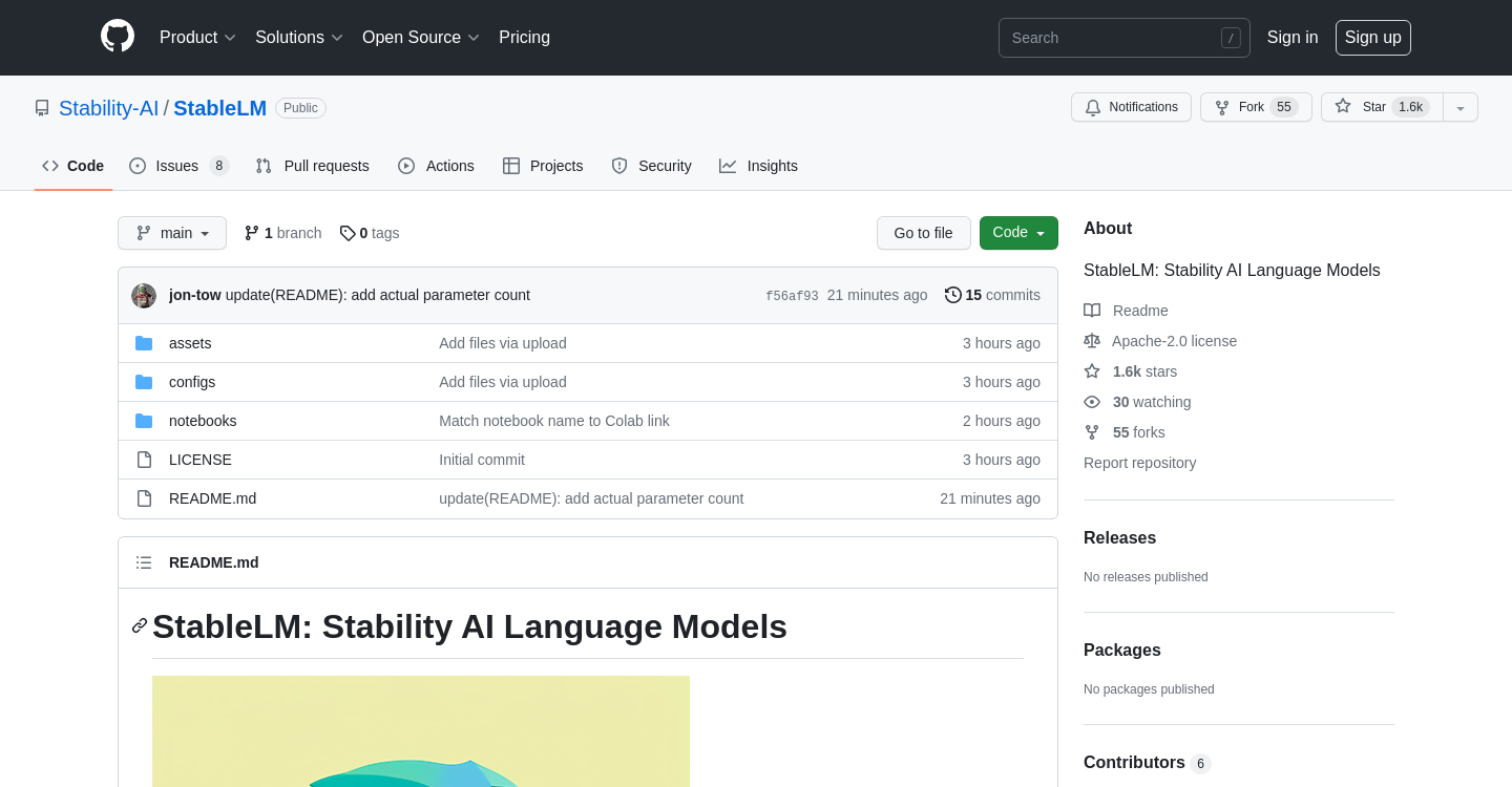 StableLM: Ongoing Development of Stability AI Language Models