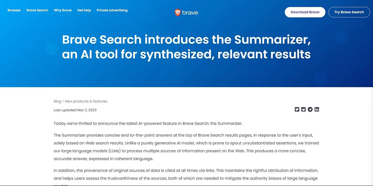 Brave Search Summarizer