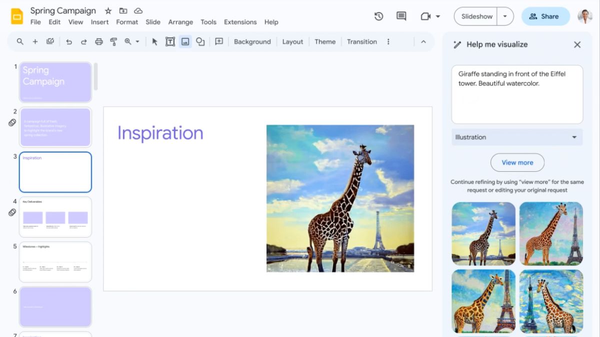 Google rolls out new AI-powered image generating feature for Slides