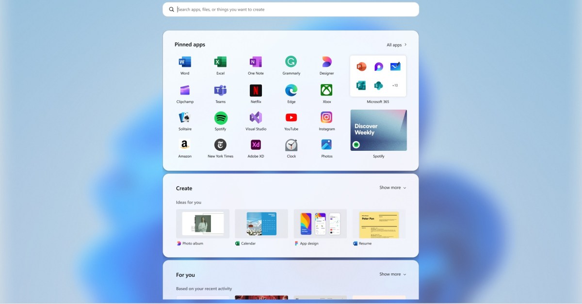 Microsoft Unveils Rejected Start Menu Concepts for Windows 11