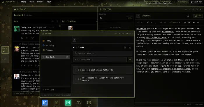 Aether OS: The Browser-Based Desktop with Cyberpunk Flair!