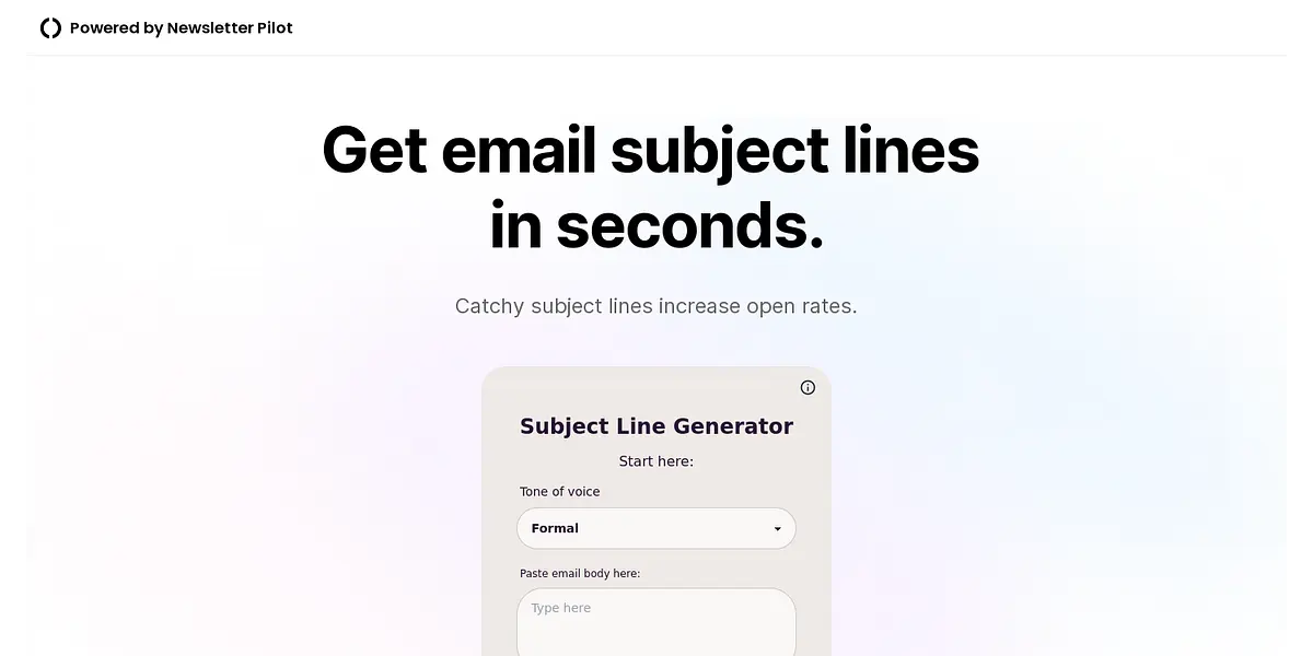 Subject Line Generator