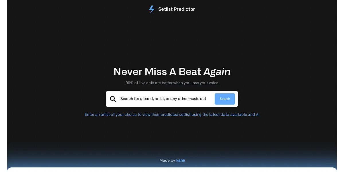 Setlist Predictor
